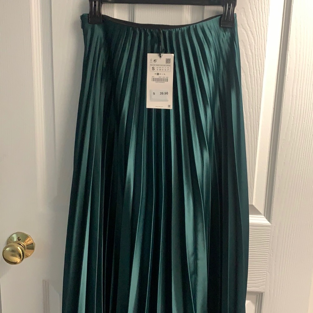 Long silk skirt